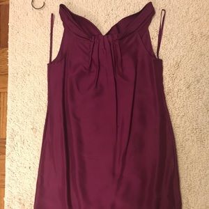 Banana Republic Silk Ruched Dress Purple - S